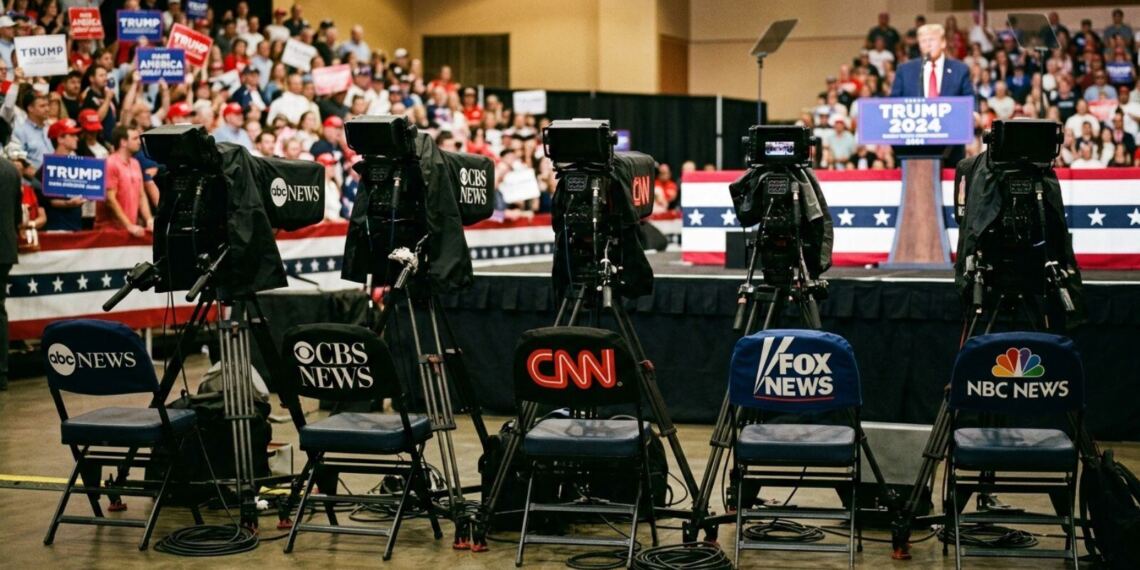 Bloqueo televisoras a Trump