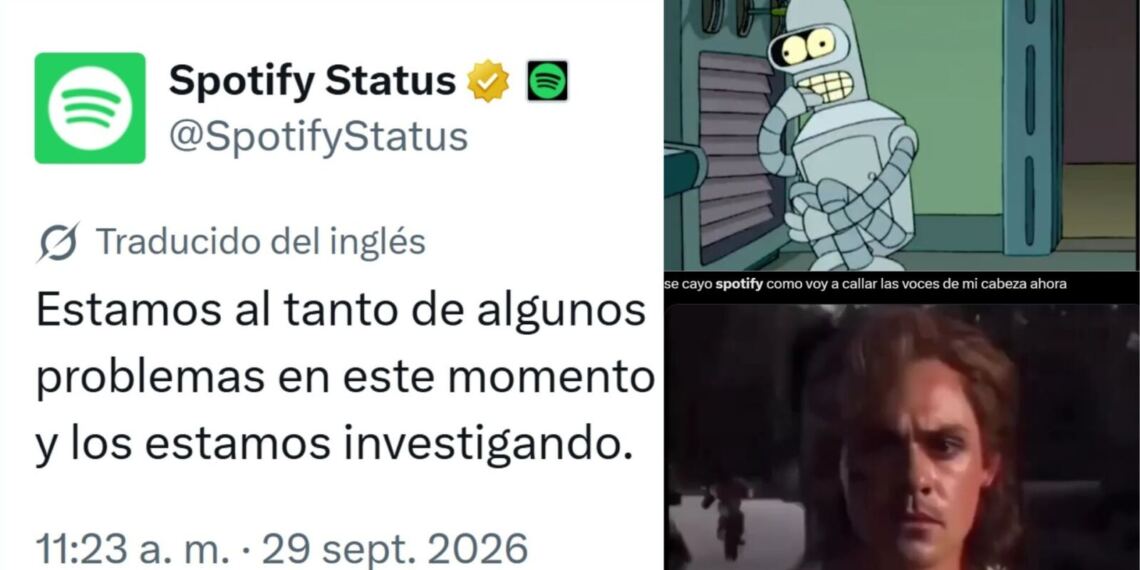 Spotify se cae y las redes explotan con memes