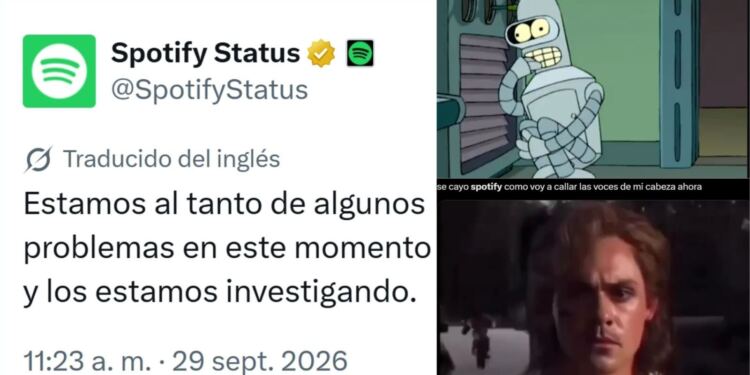 Spotify se cae y las redes explotan con memes