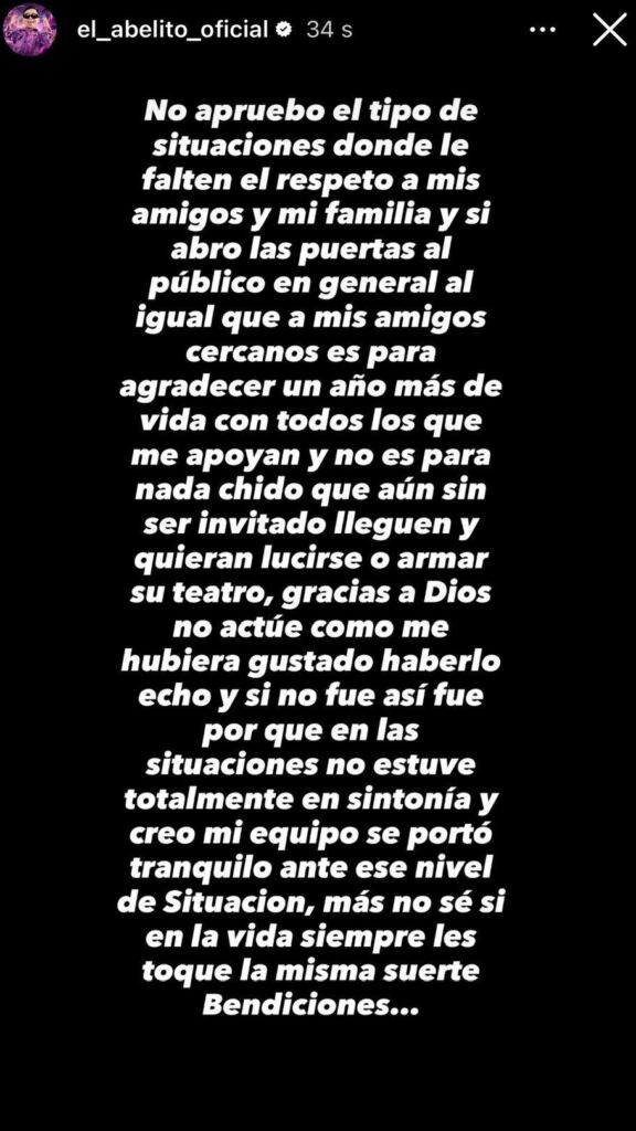 Mensaje de Abelito a Naim