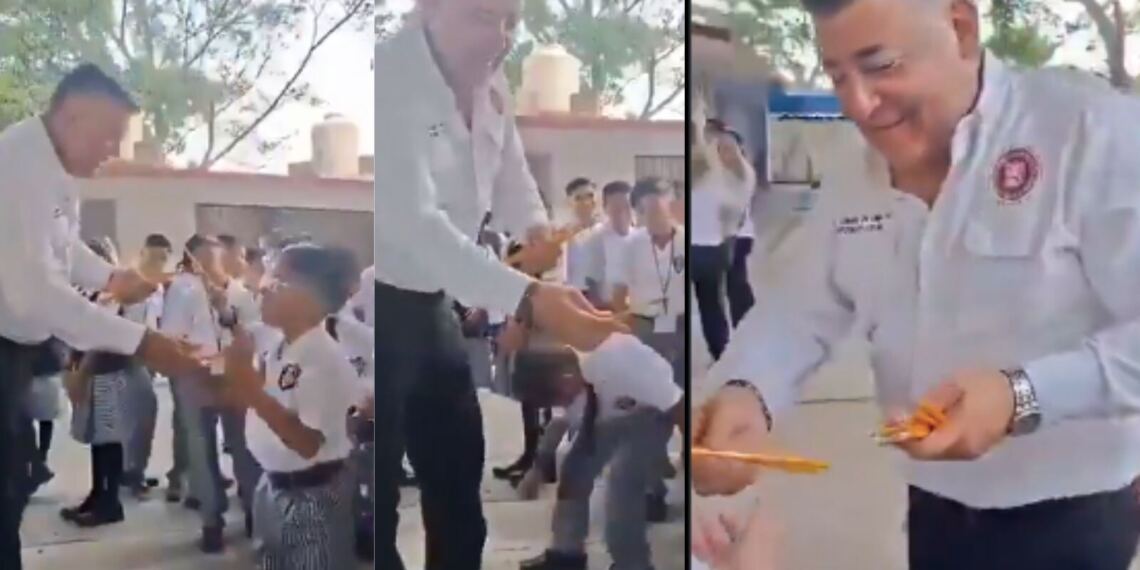 Diputado regala lápices