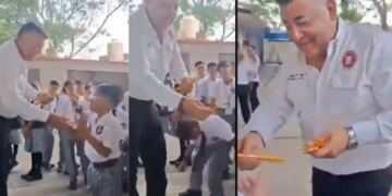 Diputado regala lápices
