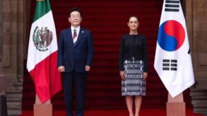 La presidenta de México, Claudia Sheinbaum, recibió este jueves 24 de septiembre de 2026 a su homólogo de Corea del Sur, Lee Jae-Myung