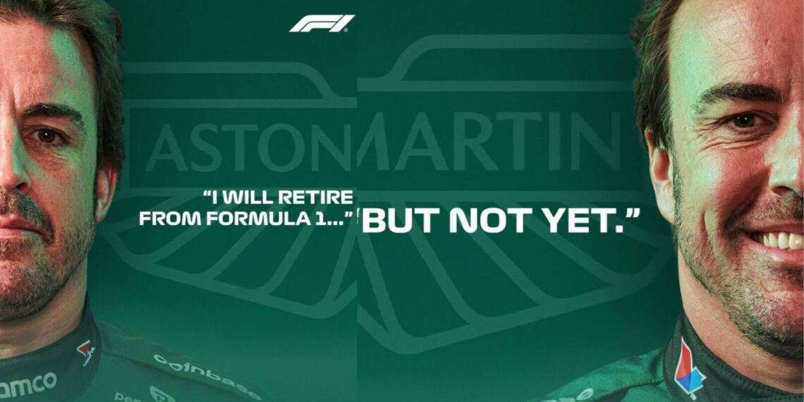 “Me retiraré de Fórmula 1, pero todavía no": Fernando Alonso renueva con Aston Martin