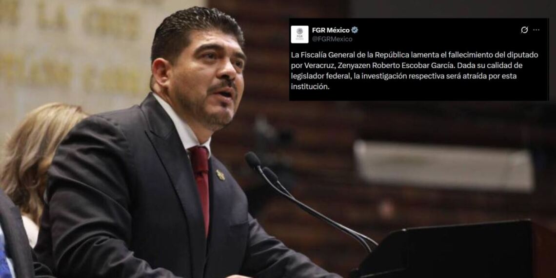 FGR lamenta muerte de Zenyazen Escobar y atraerá investigación por tratarse de un diputado federal