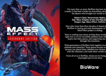 EA cierra BioWare y cancela el próximo Mass Effect; termina una era en los videojuegos