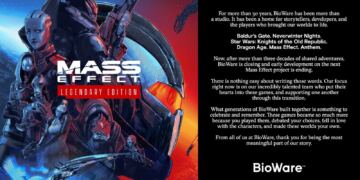 EA cierra BioWare y cancela el próximo Mass Effect; termina una era en los videojuegos