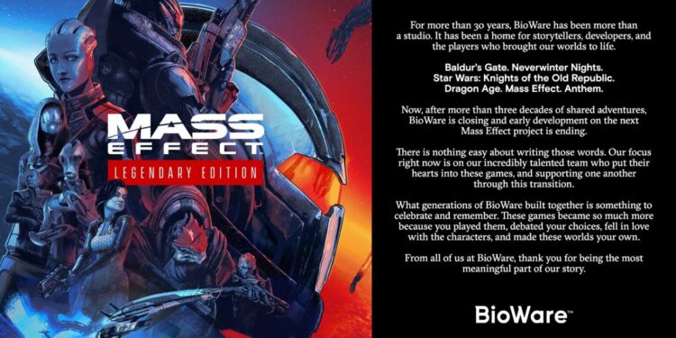EA cierra BioWare y cancela el próximo Mass Effect; termina una era en los videojuegos