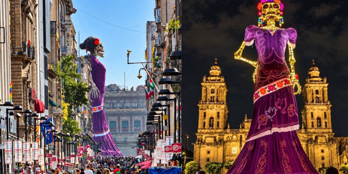México rompe récord Guinness con la Catrina más alta del mundo: mide más de 33 metros