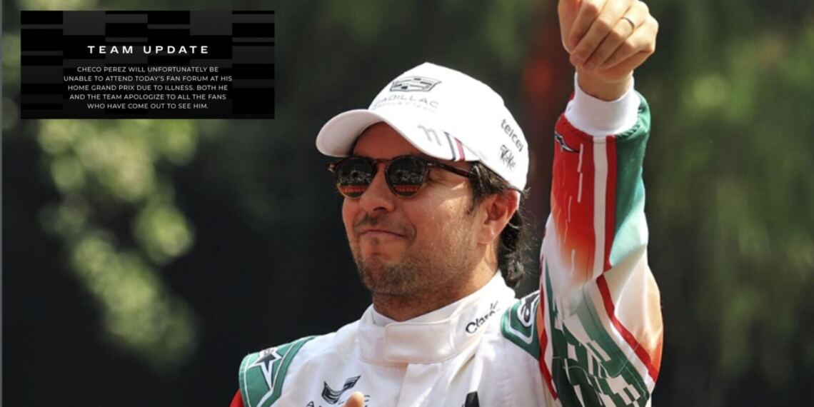 ¿Sergio ‘Checo’ Pérez podría perderse el Gran Premio de México 2026 por enfermedad? Esto es lo que se sabe