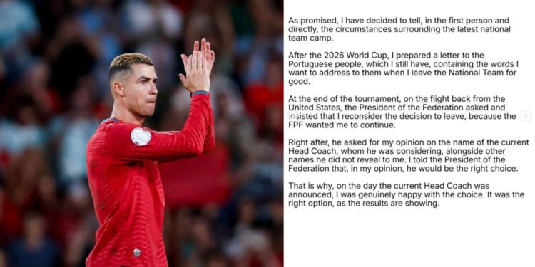 Cristiano Ronaldo revela toda su versión del conflicto con Jorge Jesus: “Rompió su palabra conmigo”