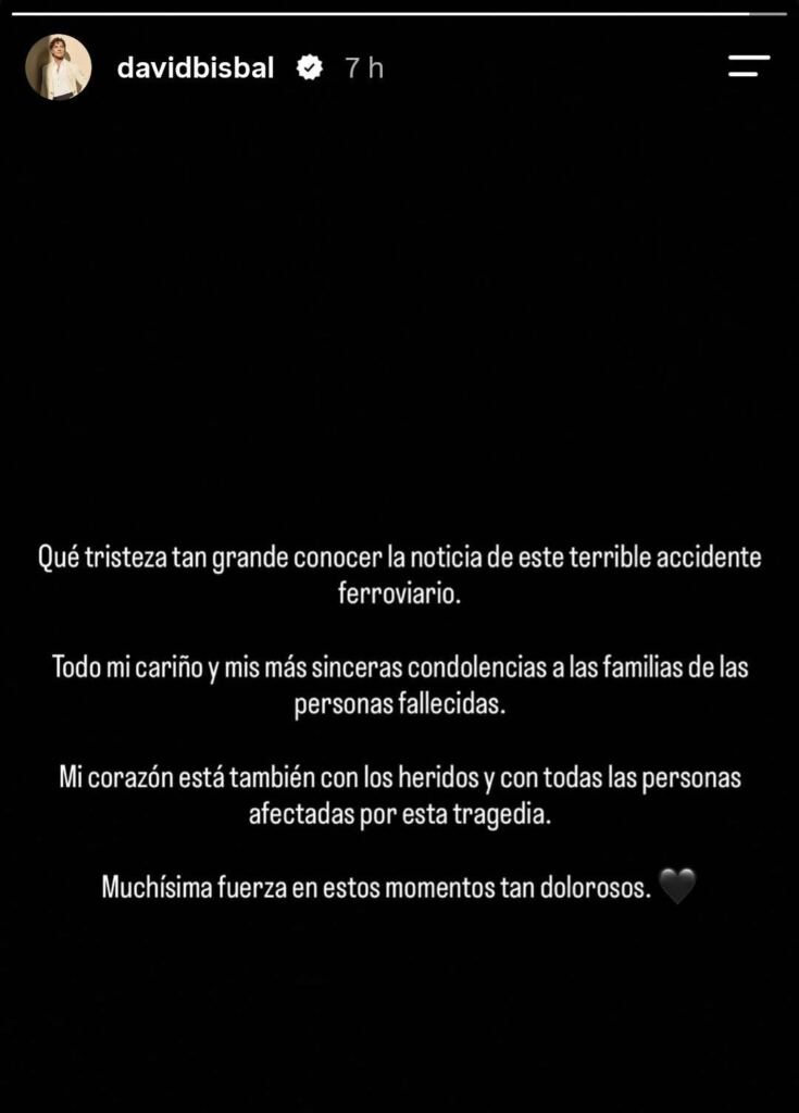 condolencias de David Bisbal