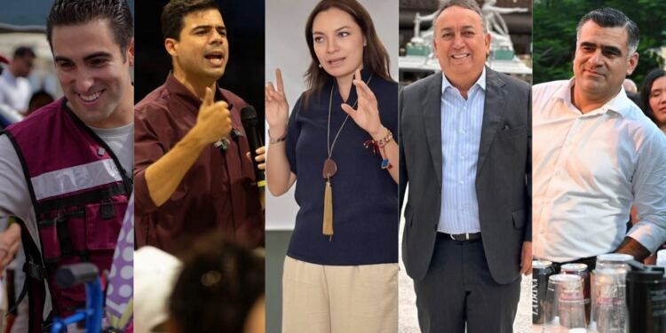 Gino Segura, Manuel Cota, Pancho Pelayo, Mely Martínez, Riult Rivera