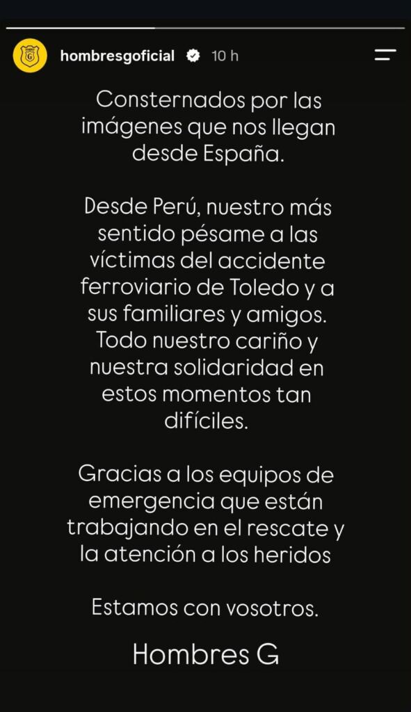 famosos lamentan la tragedia de España por el choque de trenes en Toledo