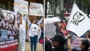 IMSS protesta Palacio Nacional