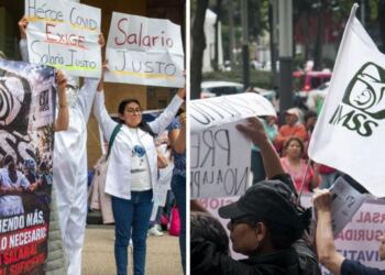 IMSS protesta Palacio Nacional