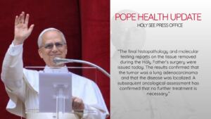 Vaticano confirma que el papa León XIV está libre de cáncer