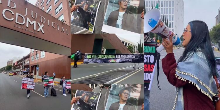 Colectivo “Hoy Somos Todo por Miguel” protesta en el Poder Judicial de CDMX; exige vincular a proceso a Grupo ECO por muerte de fotoperiodistas en AXE Ceremonia