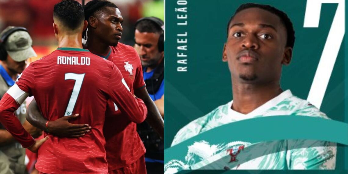 Rafael Leão usará el icónico número 7 de Cristiano Ronaldo con Portugal