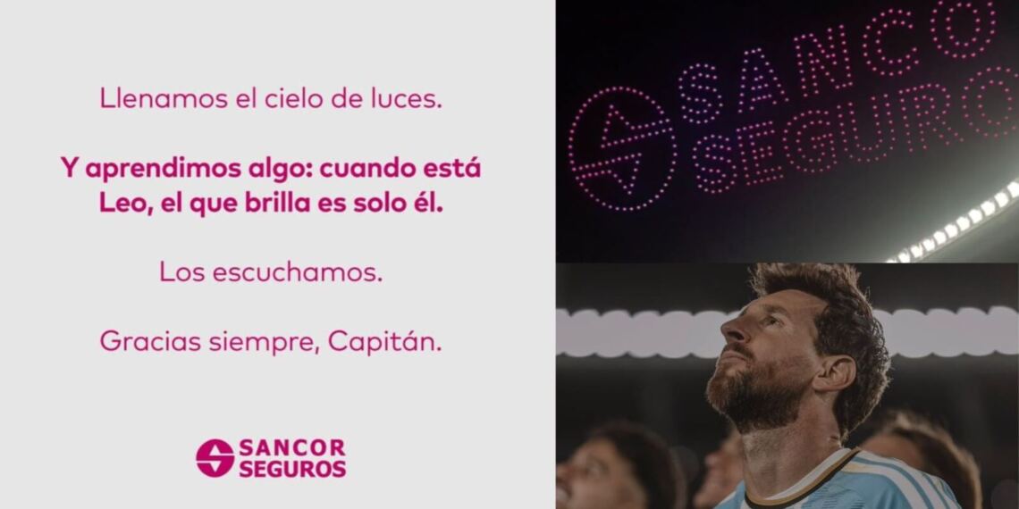 Sancor Seguros rompe el silencio tras la polémica publicidad en la despedida de Messi con Argentina