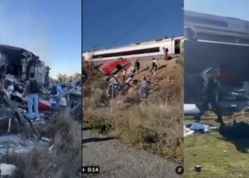 Choque de trenes en España