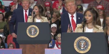 Donald Trump elogia el “hermoso trasero” de Nicki Minaj durante un mitin en Michigan